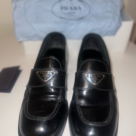 Prada Leather Loafers, size 39.5 , pre -owned, good condition - Picture 8 of 16